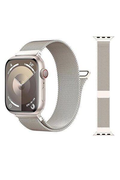UnDePlus Apple Watch 38mm 40mm 41mm 1/2/3/4/5/6/se/se2/7/8/9 Kordon Milano Loop Metal Kordon