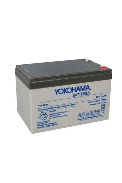 Yokohama Batteries Yokohama YH-121.4 12 Volt - 14 Amper Elektrikli Bisiklet Aküsü (150x95x98 mm)