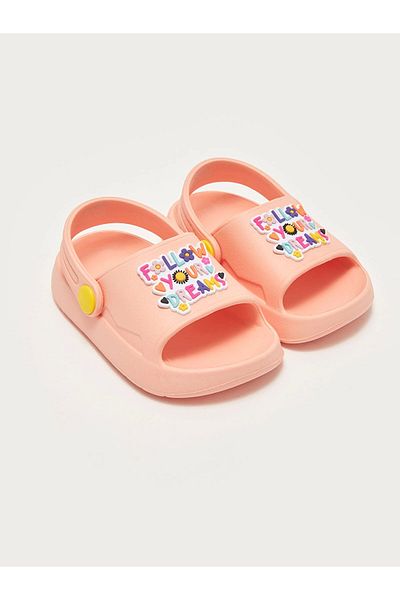 LC Waikiki Lcw Steps Orange Printed Baby Girl Beach Sandals