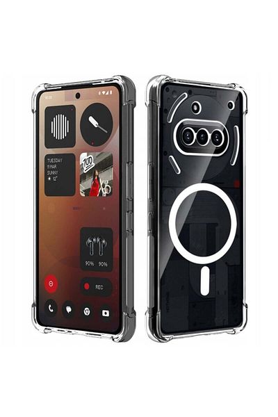 SKYDDAR INNOVATION Case for Nothing Phone (3a), Shockproof MagSafe, Transparent, sticker set