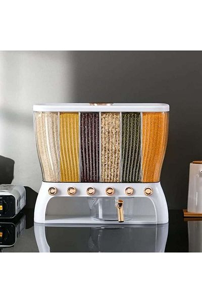 Un 6 Compartment Moisture Resistant Pill Dispenser and Storage Box