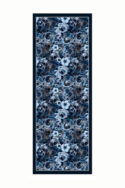 Mooncorn Βαμβακερό σάλι με μοτίβο Navy Blue Vensel