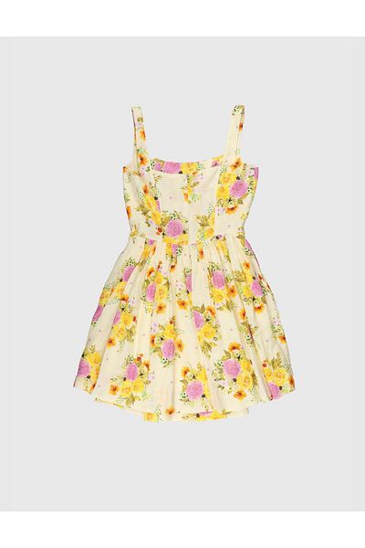 İLVİ Paela Linen Yellow Women's Dress