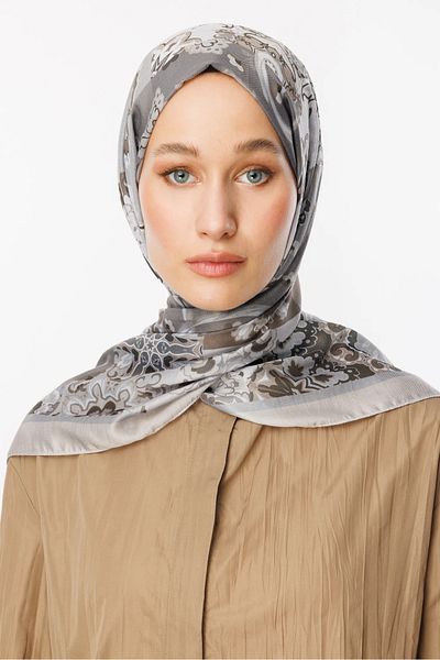 Mooncorn Stone Color Solhar Pattern Cotton Shawl