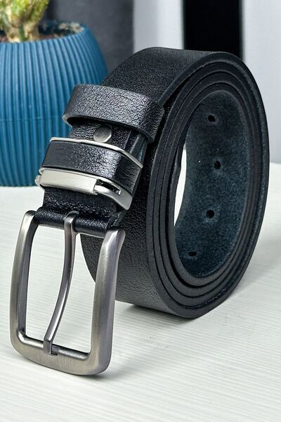 debbah Kaliteli Özel Tasarım Siyah Hakiki Deri Erkek Kot Kemer 4cm Italyan St...