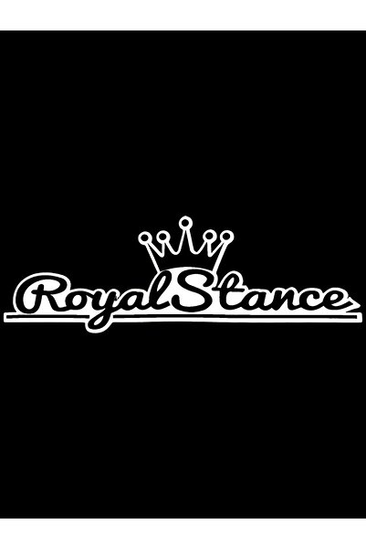 Oto Aksesuarcım Royal Stance Written Auto Sticker Black White 35X10 cm