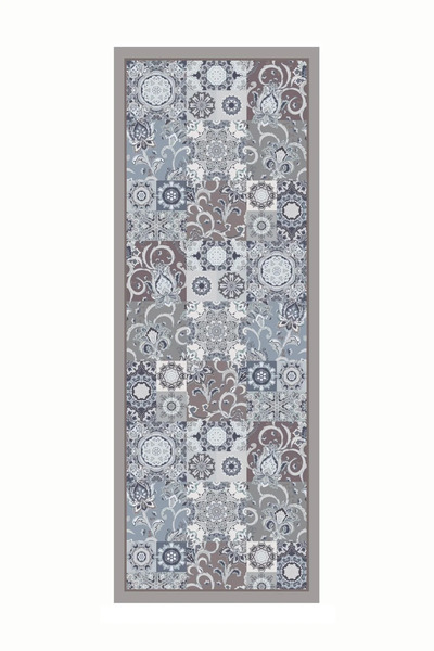 Mooncorn Ασημένιο βαμβακερό σάλι Solhar Pattern