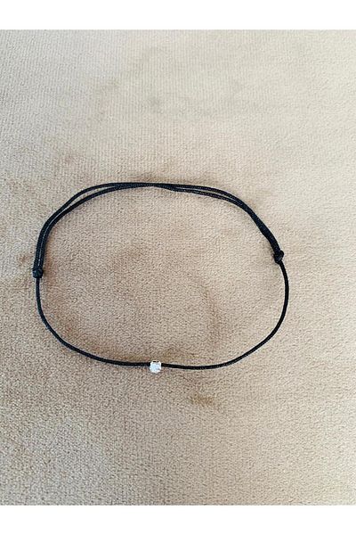 OEM Bratara cu snur si cristal swarovski - Negru