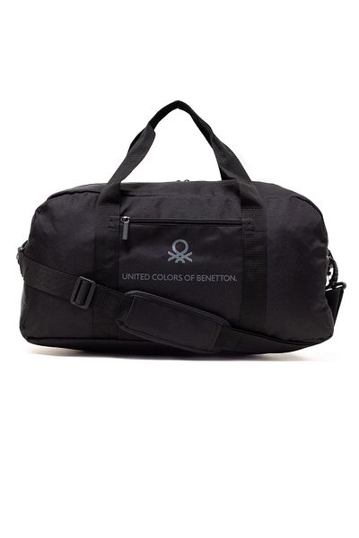 United Colors of Benetton Black Unisex Shoulder Strap Travel Hand Suitcase Sports Bag 21060
