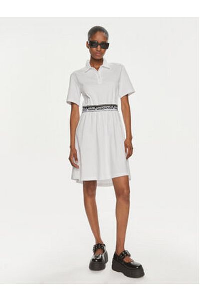 Karl Lagerfeld Rochie casual pentru femei 241W1350 albă