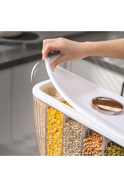 Un 6 Compartment Moisture Resistant Pill Dispenser and Storage Box