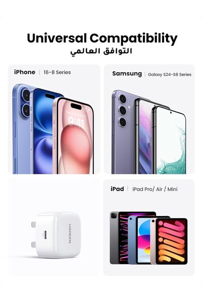 Ugreen PD 20W USB C Charger - Fast Type-C Charger for iPhone & USB-C Devices