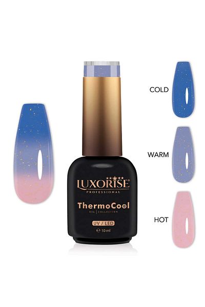 LUXORISE Oja Termică Semipermanentă 3 Culori LUXORISE ThermoCool - Bliss Party 10ml
