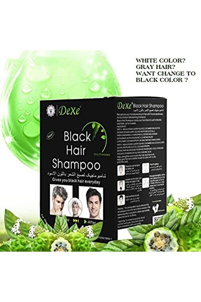 Dexe Dexe Hair Dye Shampoo Black 5 Minutes Pack of 10 Sachets