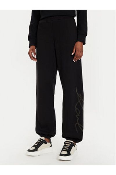 Karl Lagerfeld Pantaloni de trening pentru femei 245W1053 Negri