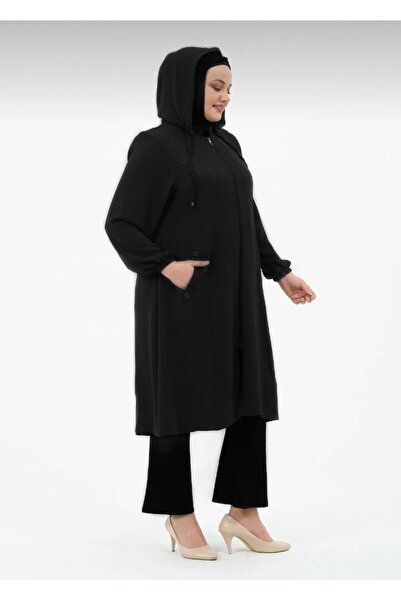 GLR&GYM GÜLEDA KADIN BÜYÜK BEDEN AYROBİN KUMAŞ KAPÜŞONLU HAC UMRELİK SPOR KAP