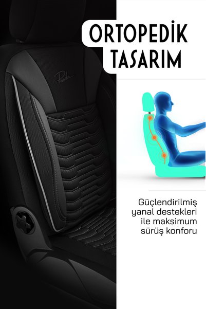 Panda Kılıf PANDA PARİS SERİSİ PİKE KUMAŞ OTO KOLTUK KILIFI - TAM SET