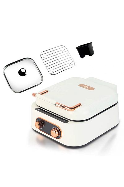 LAC LAICHY 2.8L large capacity electric baking tray and cooking machine, 1800W, 10 in 1 multifunctional,frying