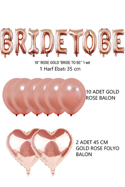 Parti dolabı Bride To Be Folyo Balon Seti Bekarlığa Veda Bride Partisi Kalp Folyo Balon Süsleme Rose Gold Büyük