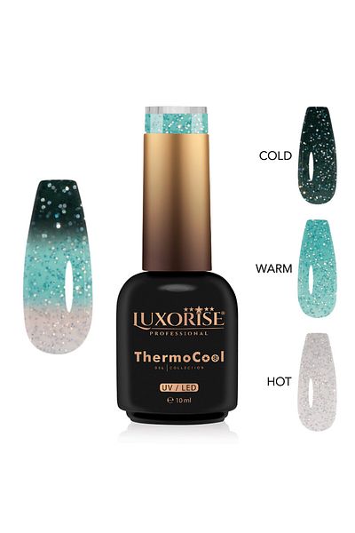 LUXORISE Oja semipermanentă termică ThermoCool cu ​​3 culori - Serene Water 10ml