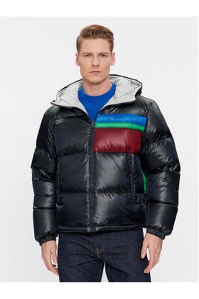 Lacoste Jachetă cu puf pentru bărbați Lacoste BH1639 Neagră