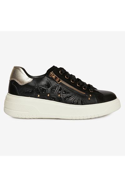 Greyder Women's Black Genuine Leather Sports Shoes 4K2Sa33734