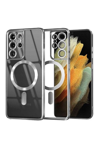 SKYDDAR INNOVATION Case for Samsung Galaxy S21 Ultra 5G, Shockproof MagSafe, Transparent, sticker set