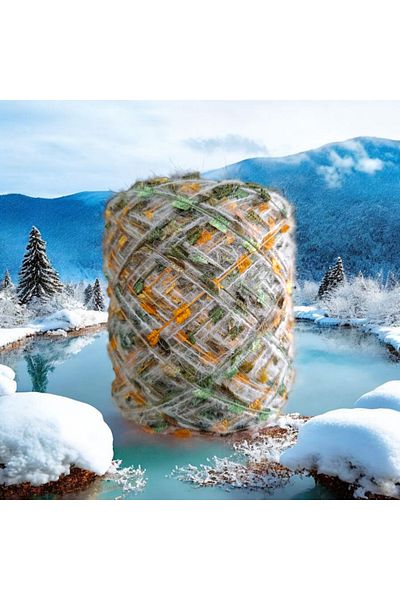 Kırlangıç Kid Moher & Ebruli Butterfly Mix Design Hand Knitting Rope 230 Gr