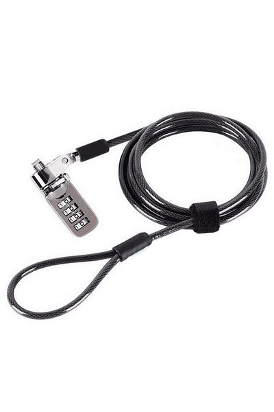 OEM Security cable with code, 90° oscillation, 6.3 mm lock, T-shape, for laptop, office accessories