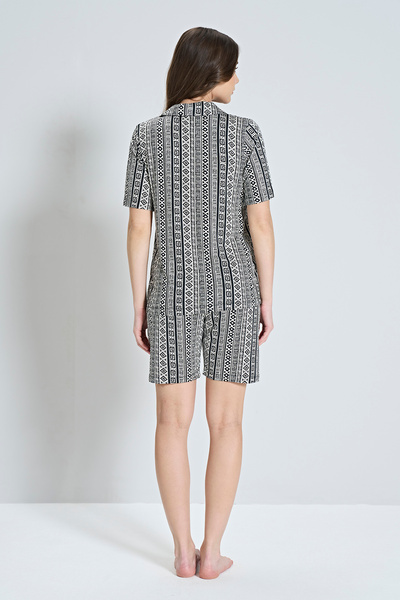 Pijadore Set de pijamale pentru femei, cămașă cu model de țiglă