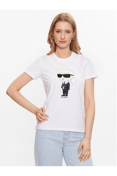 Karl Lagerfeld Tricou Karl Lagerfeld pentru femei 230W1700 Alb
