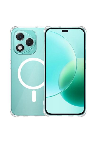 SKYDDAR INNOVATION Case for Honor 400 Lite, Shockproof MagSafe, Transparent, sticker set
