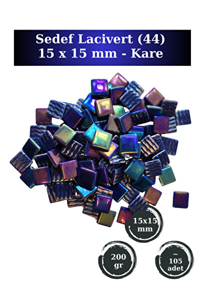 Zen Mozaik Sanatsal Mozaik Çalışmalarınız için 15 x15 mm - Kare Cam Mozaik Ta...