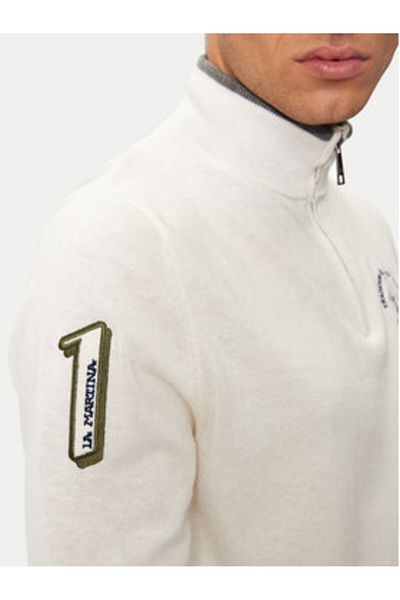 LA MARTINA Men's Sweater ZMS314 YW120 Ecru