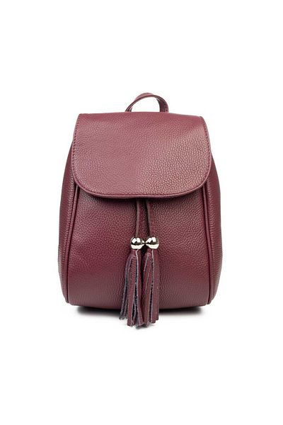 Toro Nero Women's purple-plum genuine leather backpack Cris