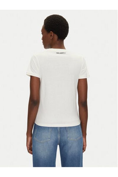 Karl Lagerfeld Women's T-Shirt A2W17112 Ecru