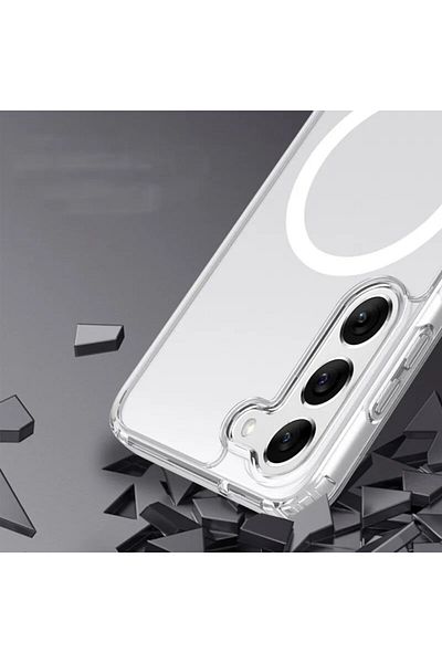 SKYDDAR INNOVATION Cover for Samsung Galaxy S21 FE 5G, Shockproof MagSafe, Transparent, sticker set