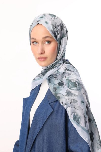 Mooncorn Water Green Vensel Pattern Cotton Shawl