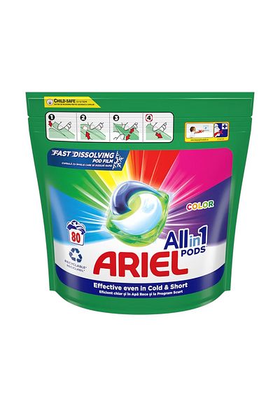 Capsule detergent de rufe All in One PODS Color, 80 de capsule