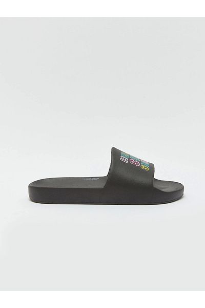 LC Waikiki Lcw Steps Black Single Striped Printed Women's Slippers