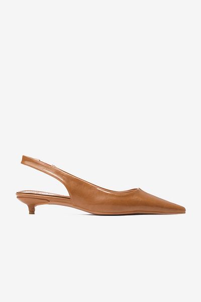 Seniorah Tan Skin Pointed Toe Women's Heeled Shoes