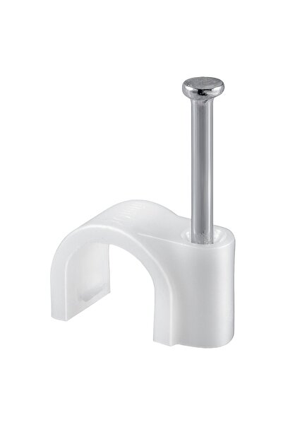 flores Clema pentru cablu, alb, 16 mm, 100 buc / set