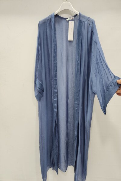 della moor Women's Blue Italian Silk Kaftan
