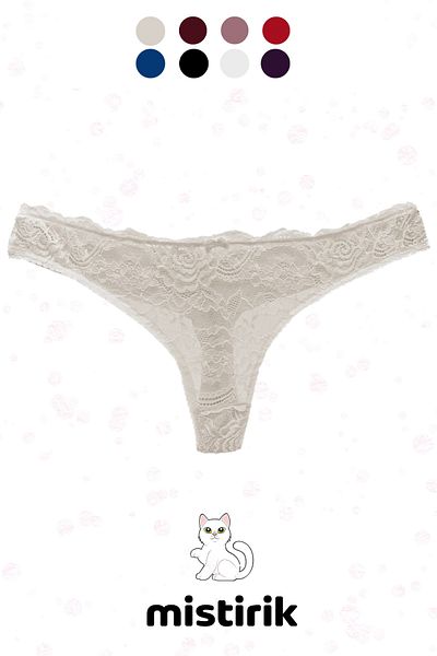 MİSTİRİK Tanga sport model Masara colorată ecru - flexibilă și moale, semi-modelată