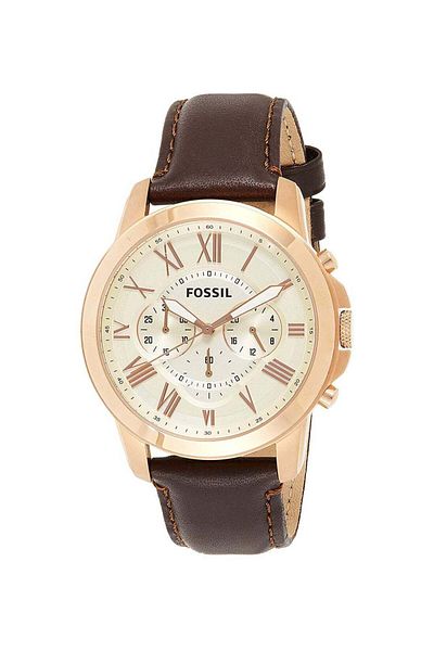 Fossil Men's Grant Chronograph Watch Fs4991 - 44 Mm - Brown