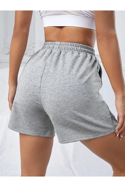 LASVES Women's Gray Comfortable Shorts