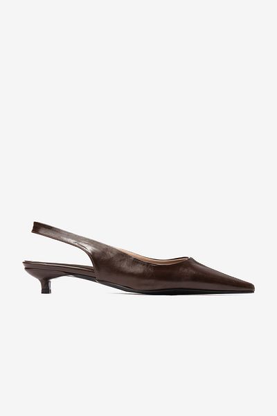 Seniorah Brown Skin Pointed Toe Women's Heeled Shoes