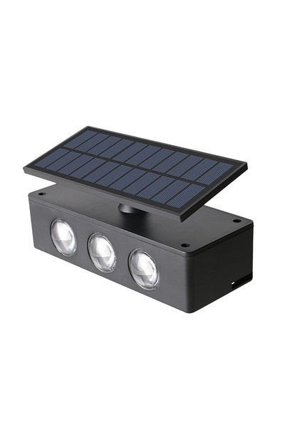 eyemazing Dual LED solar spotlight, eMazing, 6 bulbs, tone selection, 3.7V 1200mAh, 16x6.5 cm, ABS, RGB
