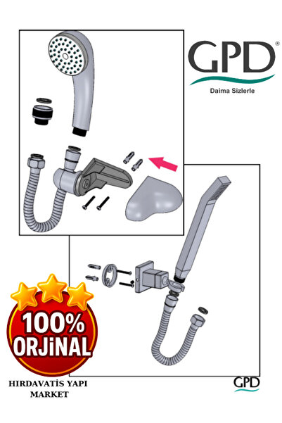 GPD DST50 Askılı Duş Seti (5 Fonksiyonlu Ø85)