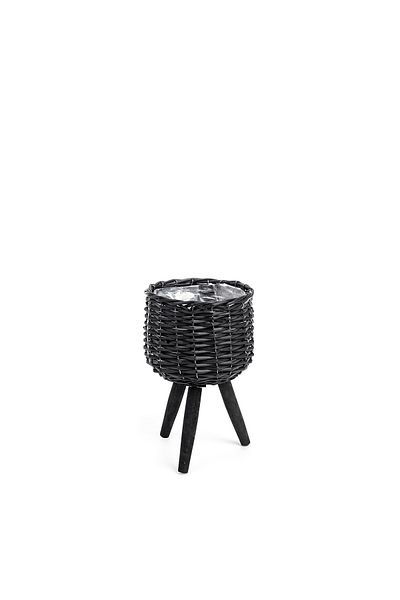 Bizzotto Ghiveci Decorativ Din Bambus Negru Ø20x17/33h